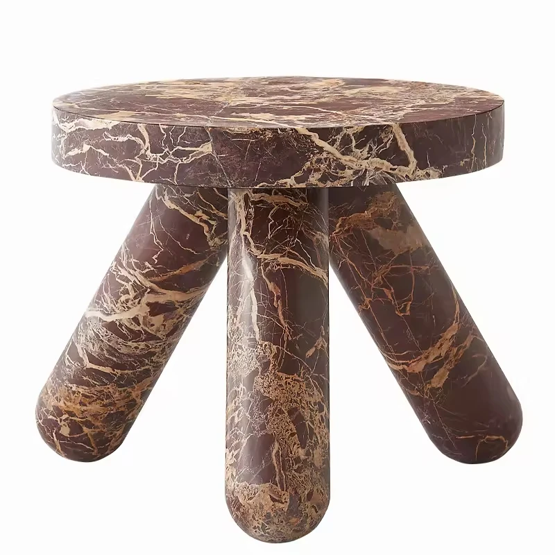 

Natural Marble Table Set, Italian Minimalist Modern Design, Custom-Made Dining/Coffee Table for Hotel/Villa, Artistic Luxury