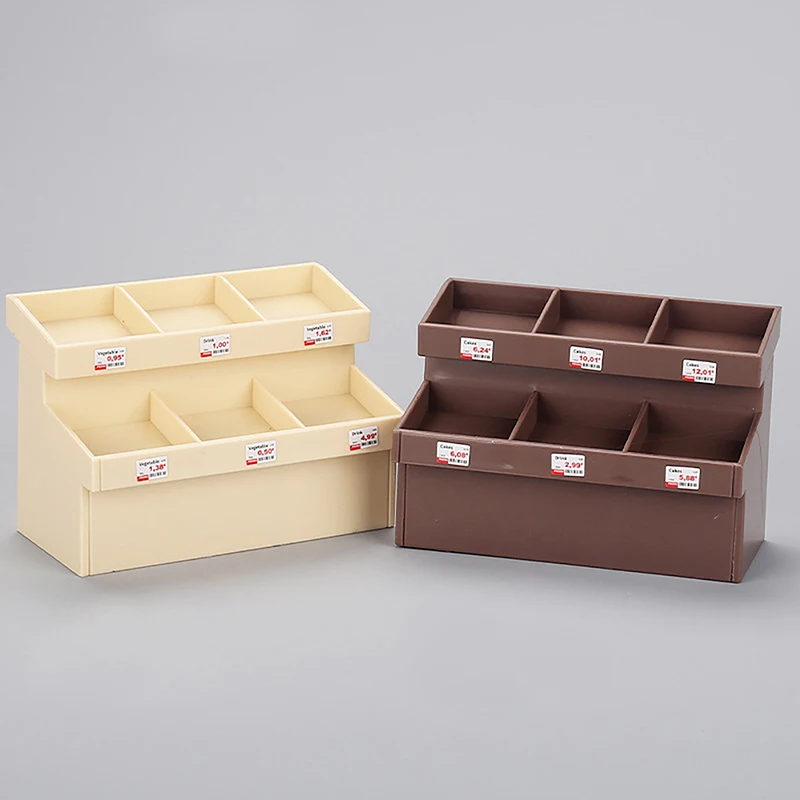 1/12 Dollhouse Simulation Fruit Vegetable Display Rack Dollhouse Miniature Supermarket Shelf Dolls House Decor Accessories