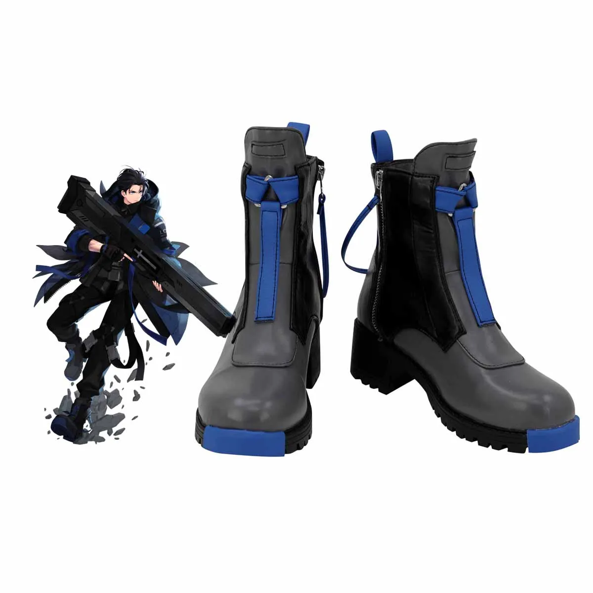 

Eternal Return Black Survival Theodore Cosplay Shoes Leather Boots Custom Made