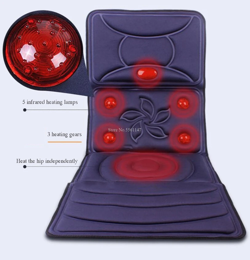 12V Massage mattress cervical massage device neck massage cushion for home full-body massage Quick shipment