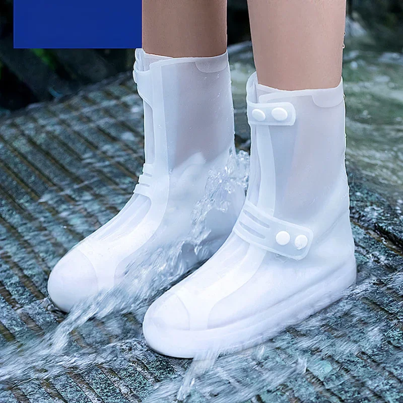 Waterproof Shoe Covers Rain Sets Of Silicone Rubber Boots Children On A Rainy Day High Thickening Antiski Outdoor Rain Boots