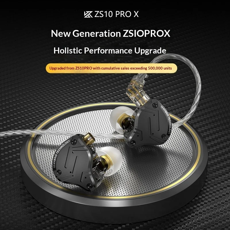 Kz Zs10 Pro X In Ear Monitor Earphones 10 Unit Hybrid Hifi Wired Detachable Earbuds For Music Audiophile