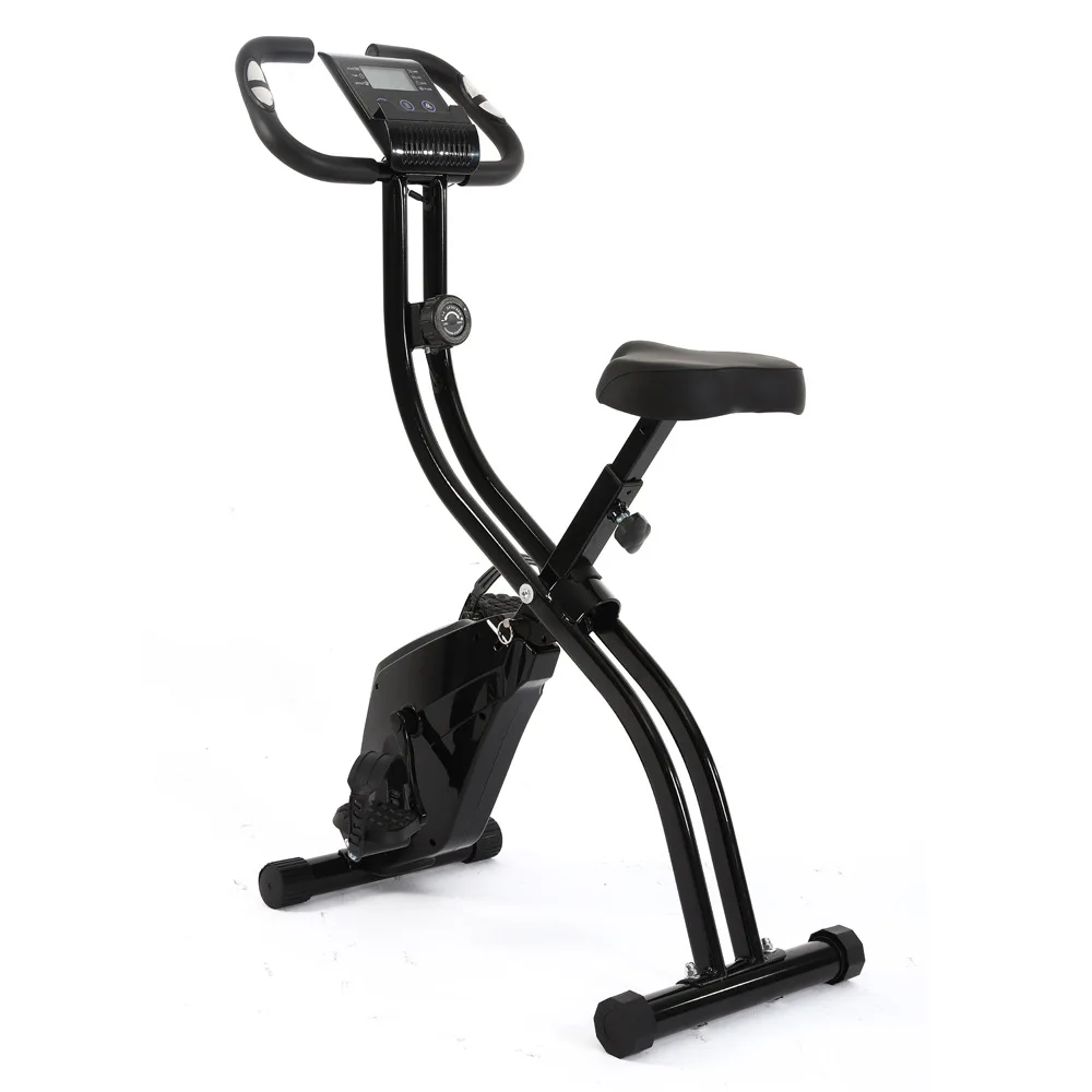 Folding exercise bike, indoor reclining workout, ideal for home gyms, providing comfortable fulfilment of daily exercise needs.