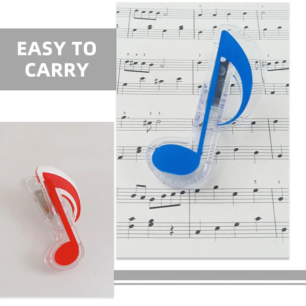 10Pcs Music Sheet Clips Colorful Secure Grip Portable Clips for Sheet Music Book Pages Memo Holder Stationery Clip
