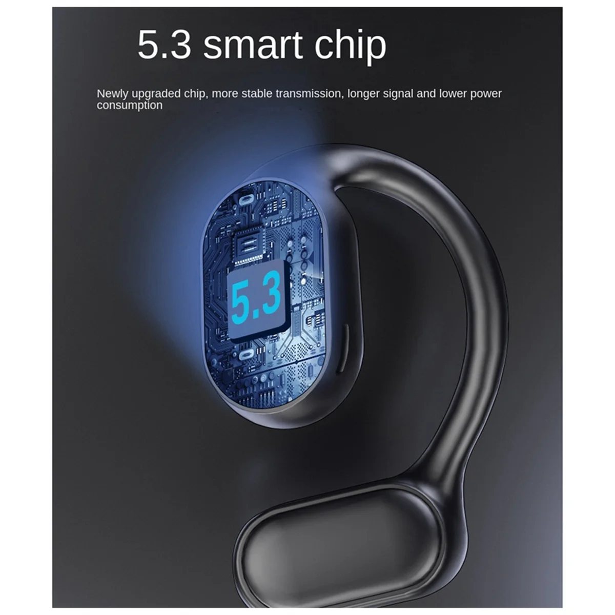 AD41-ワイヤレスヘッドフォン 耳に装着する骨伝導 Bluetooth ヘッドフォン ヘッドフォンはスマートフォンで動作します 音楽ヘッドセット