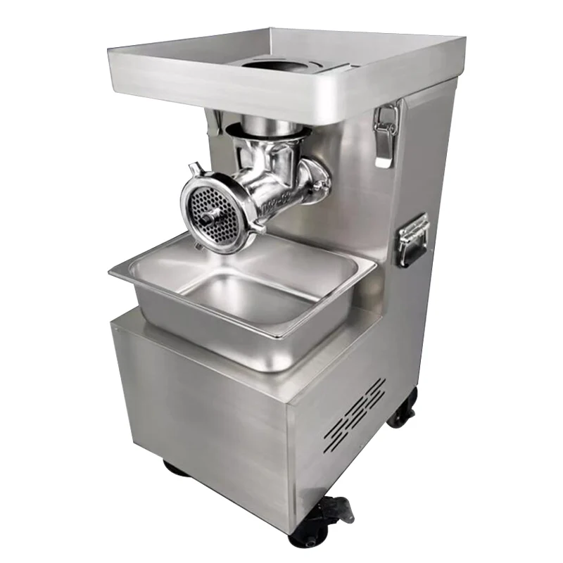 مفرمة اللحم الكهربائية 2.2KW مفرمة الخضروات التجارية هيكل عظمي الدجاج آلة قطع طحن الفلفل الحار منتج أغذية