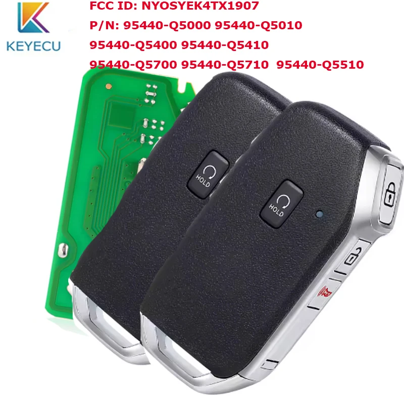 KEYECU Smart Remote Key Fob for Kia Seltos 2019 2020 -2024 95440-Q5000 Q5010 95440-Q5400 Q5410 95440-Q5510 95440-Q5700 3/4Button