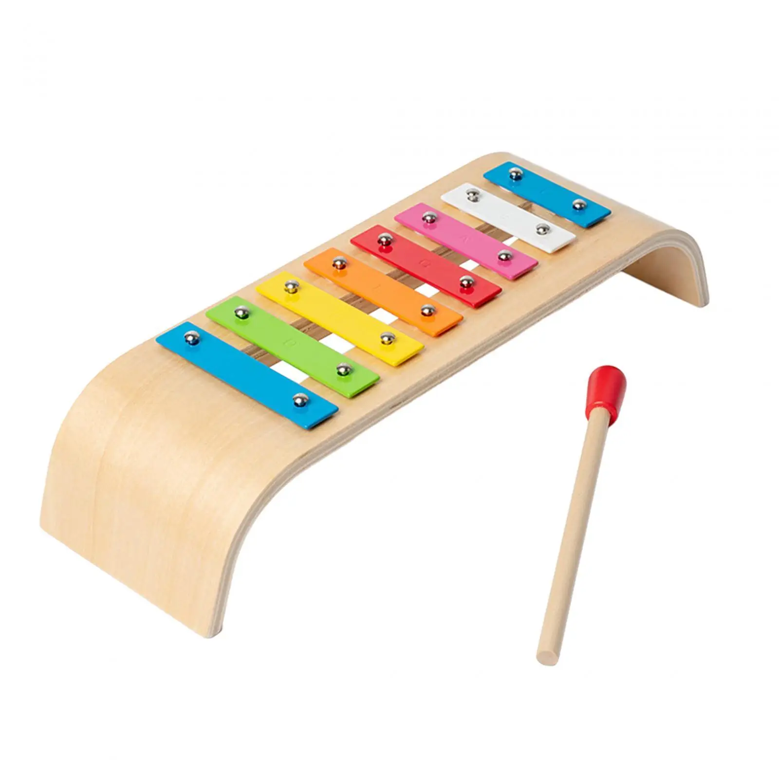 Percusiones de mano de xilófono de 8 notas para niños, juguetes de aprendizaje de música para principiantes, regalos de Año Nuevo, jugadores de rendimiento de escenario para niños y adultos