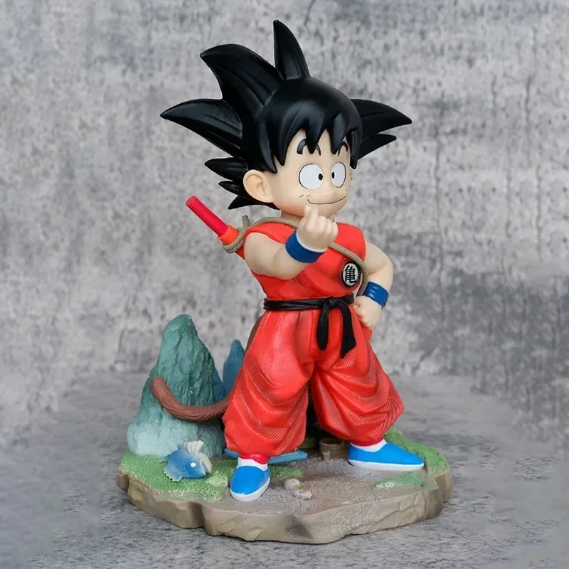 

19cm Dragon Ball Goku Childhood Son Goku Action Anime Figure Training Yeah Pvc Statue Model Collection Toy Ornamen Birthday Gift