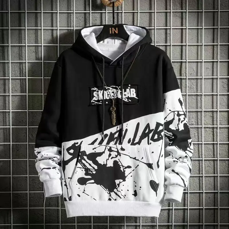 Cool Mens Hoodies Spring Fleece Harajuku Japanese Streetwear Hip Hop Sweatshirt Men Women Black Punk Hoodie Sweatshirts Male