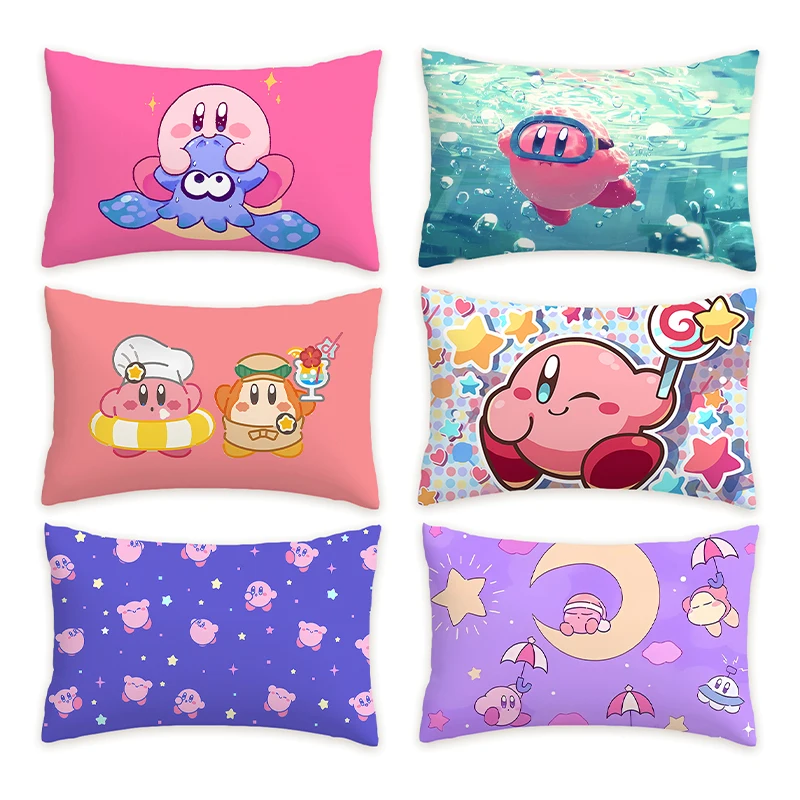 Star Kirbys Pillowslip Cover Anime Cartoon Printed LivingRoom Decoration Sofa Throw Bedroom Sleep Pillowcase Childern/adult Gift