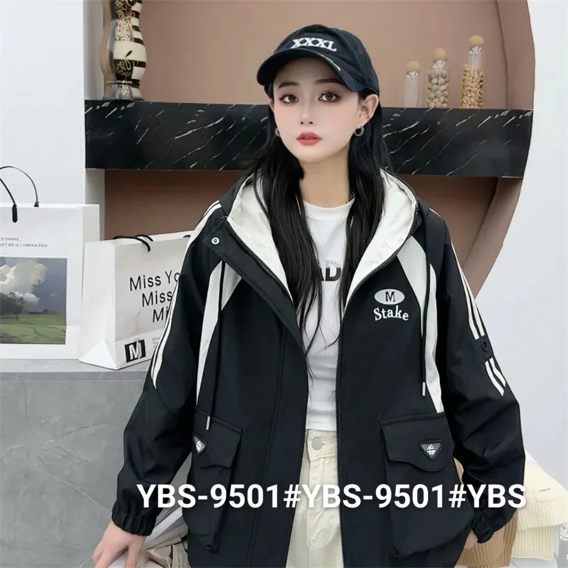 2026 Spring And Autumn New Retro Embroidery Splicing Casual Short Jacket  Female Korean College Wind Joker Trench Coat Ladies
