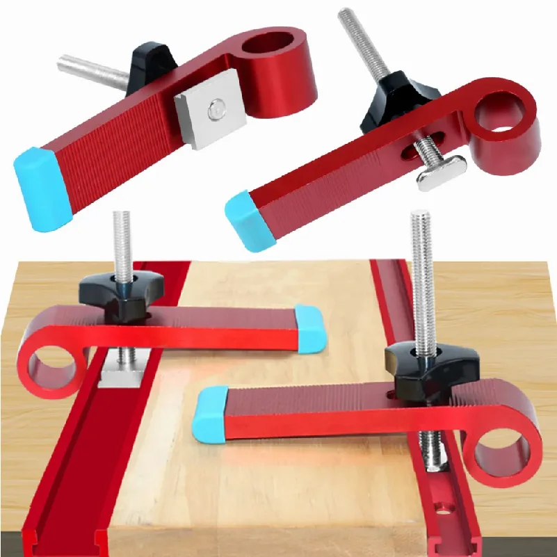 T Track Hold Down Clamp - Universal T-Track Clamps Aluminum Alloy Clamping Block Woodworking Joint Hand Tool