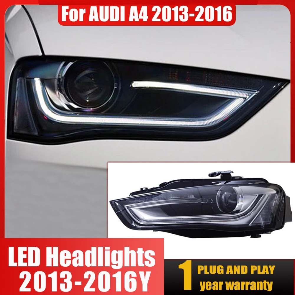 

Car Headlights For Audi A4 A4L 2013 2014 2015 2016 new style LED Headlamp Assembly Upgrade High Configure Projector Lens 2pcs