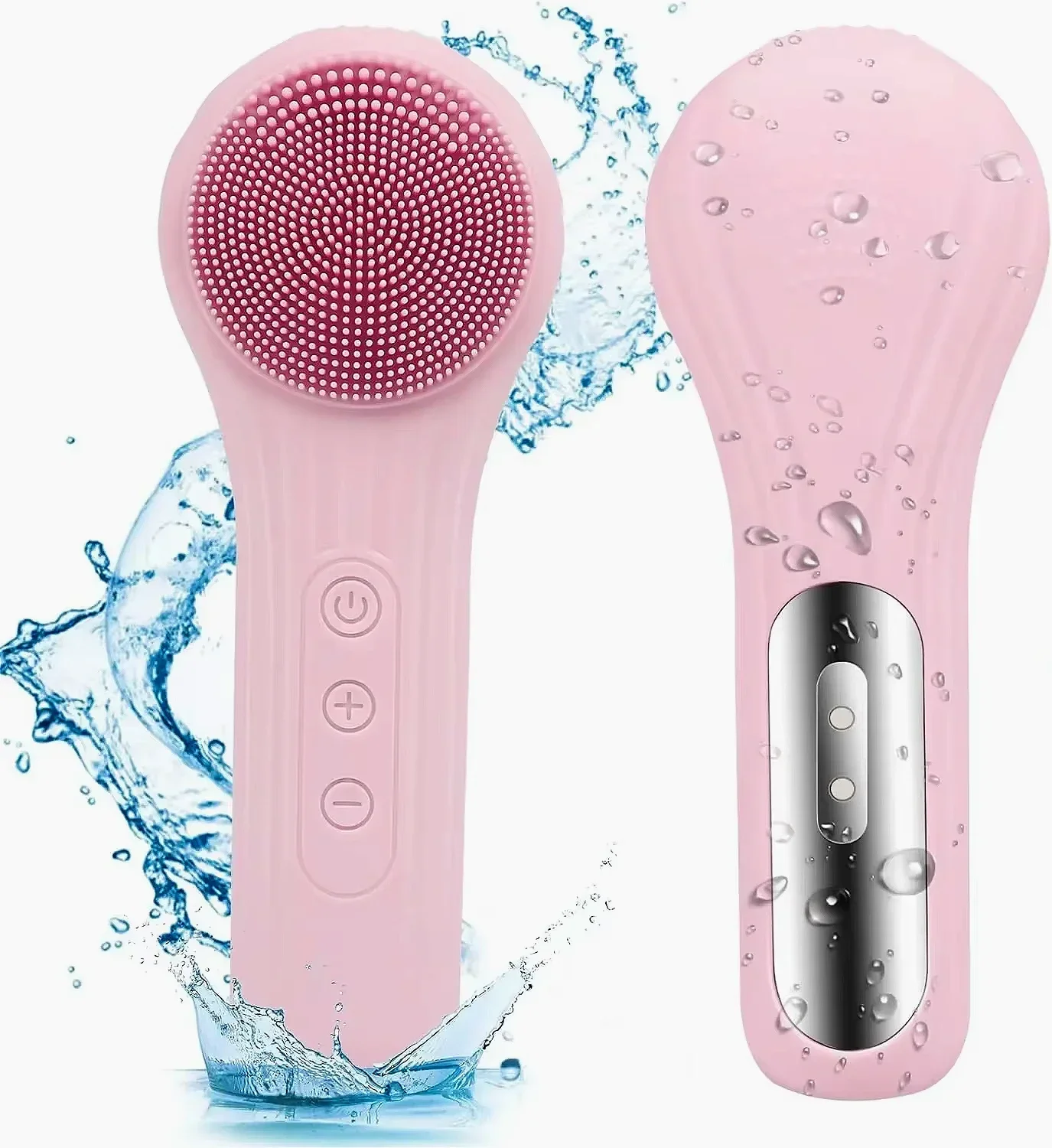 Electric Face Cleansing Brush Waterproof,Hot Compress Deep Hydrotherapy,Ultrasonic Massage Beauty Exfoliating Cleansing Brush