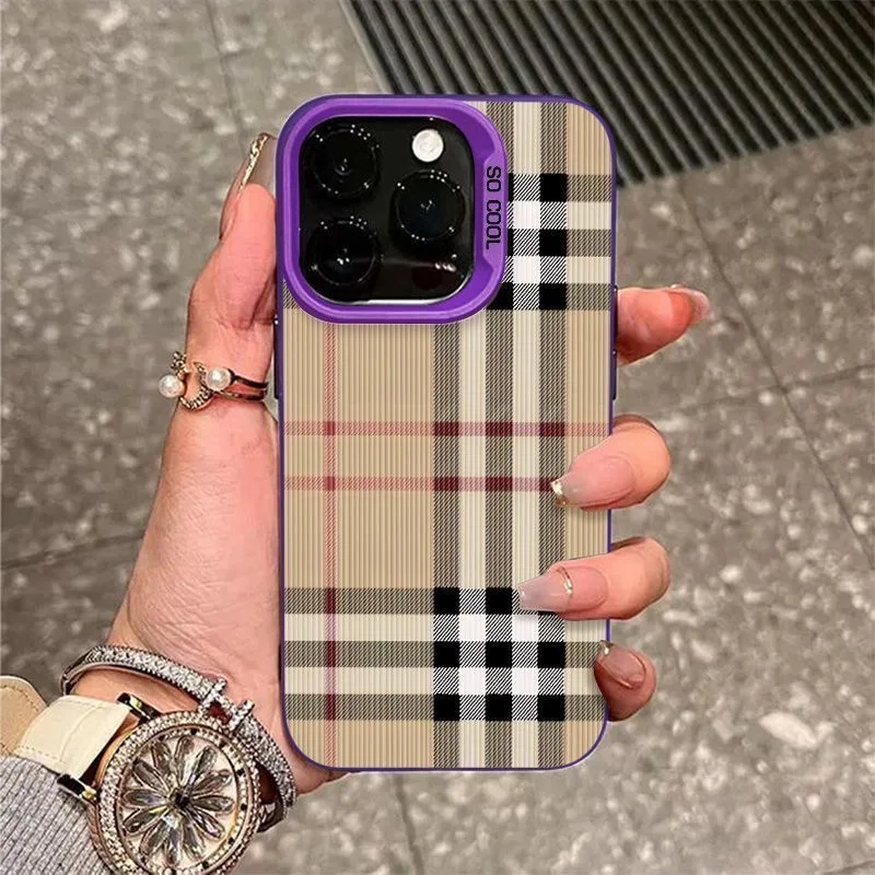 Luxe verticale gestreepte telefoonhoes voor iPhone 17 17e 16e 16 15 14 13 12 11 mini Pro Max X XR Air Plus Anti-val Matte achterkant hoesje