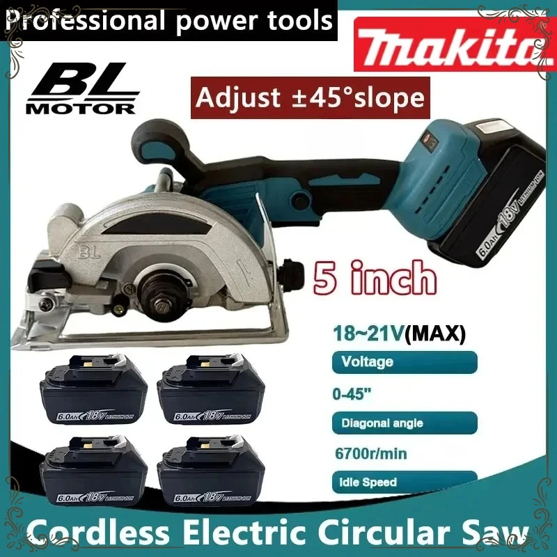 

Makita Electric Circular Saw 5Inch For Makita Battery Cordless Handheld Multifunctional Wood Metal Cutter Power Tool