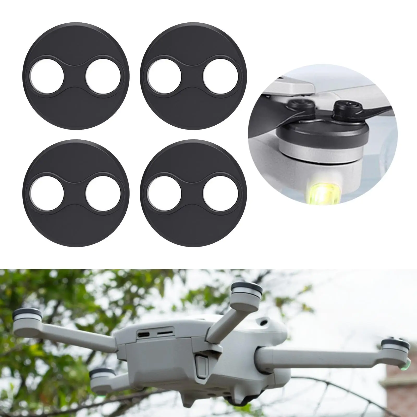 4 Pieces Motor Cover Motor Protection Cover Dustproof Waterproof Durable Lightweight Engine Cover for DJI Mini 3 Pro Parts