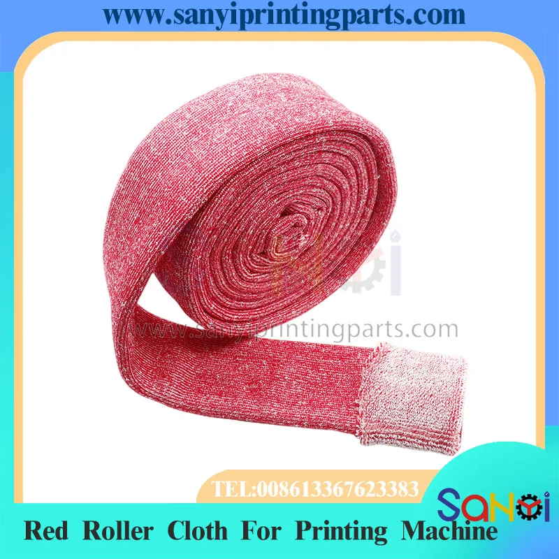 Best Quality Red Roller Cloth For Printing Machine Parts