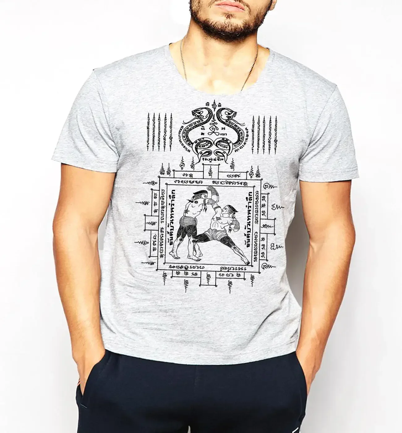 

Muay Thai MMA Kickboxing Thai Boxing Martial Arts Training T Shirt. Short Sleeve 100% Cotton Casual T-shirt Loose Top Size S-3XL