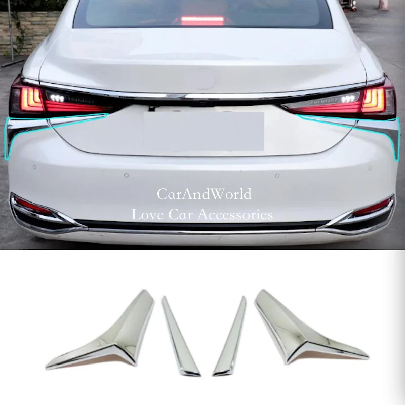 For Lexus ES ES200 ES250 ES300h ES350 2018-2021 2022 ​2023 2024 Car Sticker ABS Cover Frame Rear Tail Light Lamp Eyebrow Trims