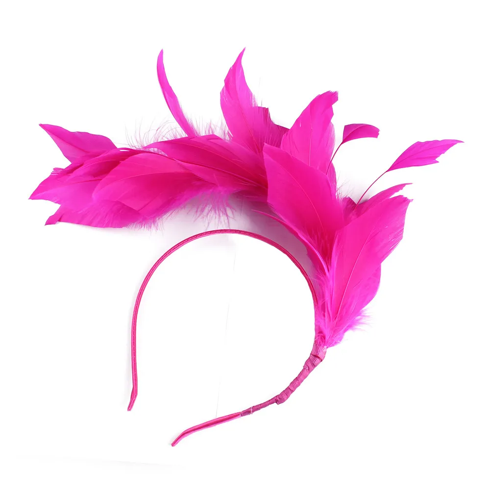 New Fashion Feather Headband Fascinator For Women Wedding Hair Accessories Fancy Feathers Headwear Occasion Hair Band Hats