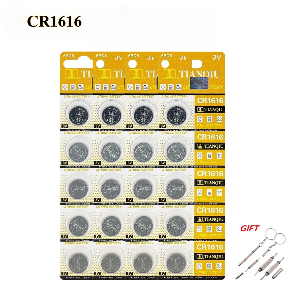 5-50PCS CR1616 Battery 50mAh CR 1616 DL1616 BR1616 LM1616 3V Lithium Battery For Watch Remote Control Coin Cells