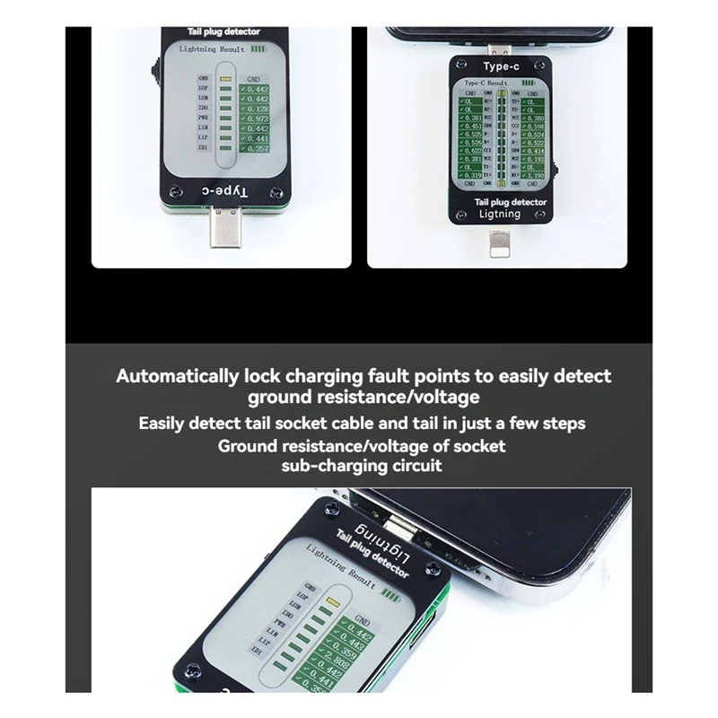 Usb Charging V68 Full Range Of Automatic Tail Plug Android Type-C/For Apple Interface Device Tail Plug Detection Tool