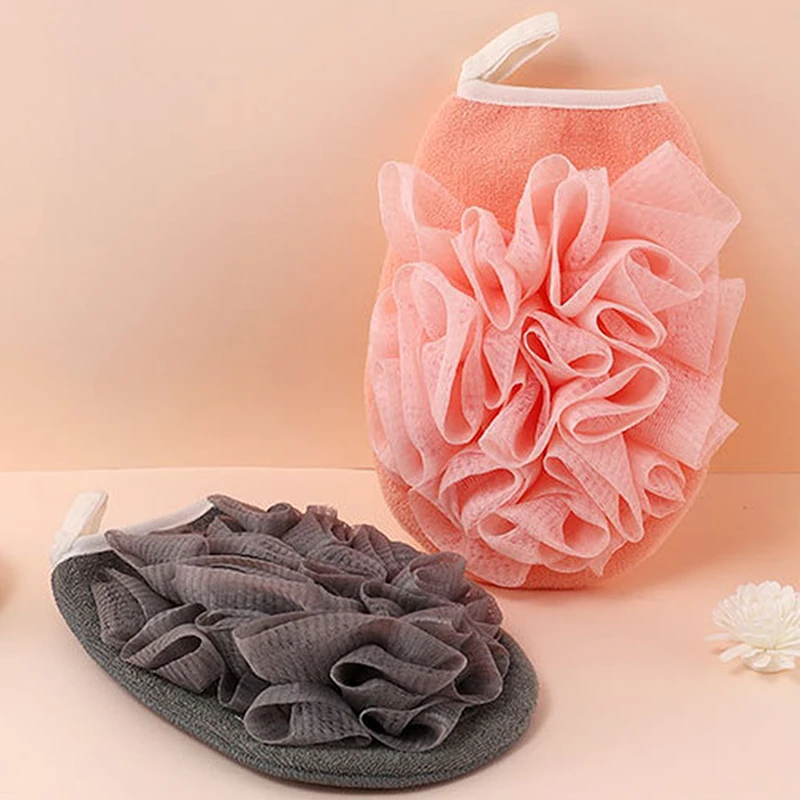 角質除去両面グローブ ボディクリーニング バスフラワー バスルーム シャワーボール ボディスクラバー バススポンジ タオル バスルームツール