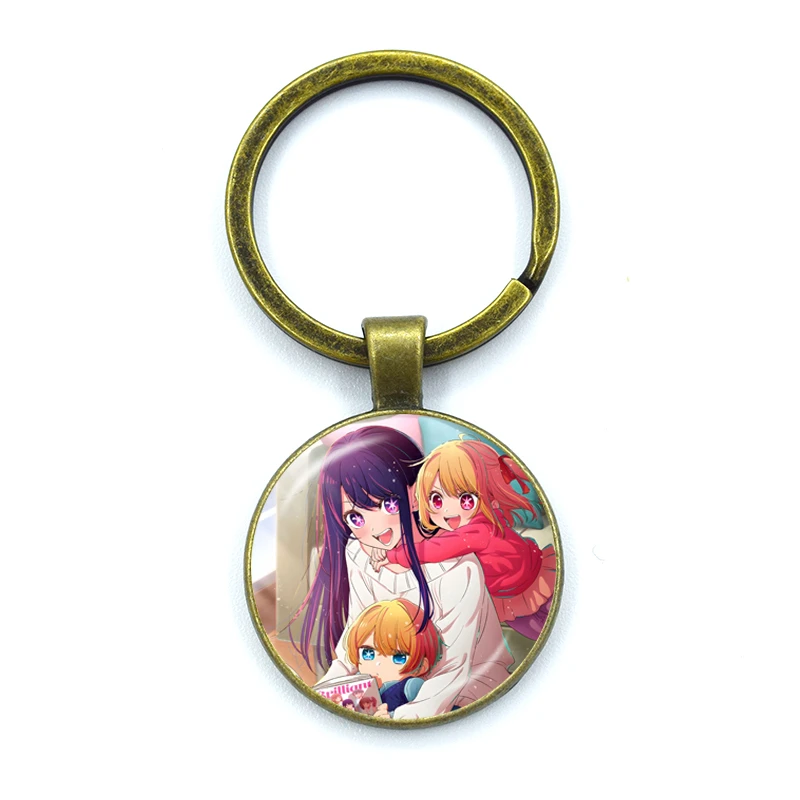 Anime Oshi No Ko Keychain Gorou Akuamarin Hoshino Ai Rubii Sarina Keyring Jewelry Gift for Women Men