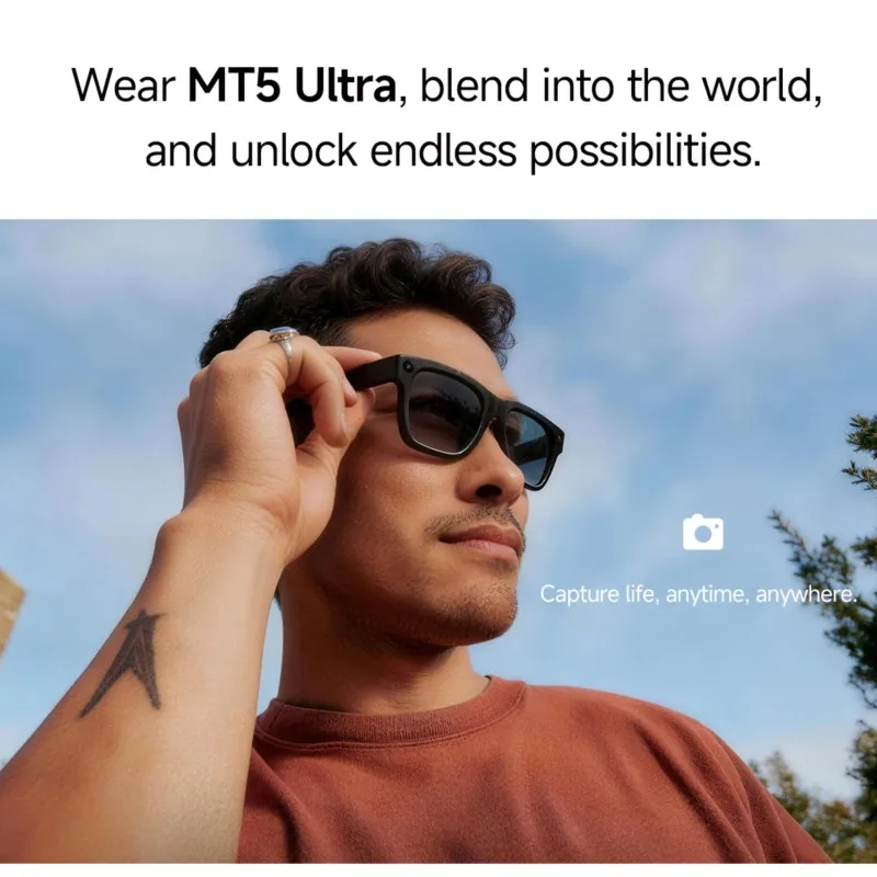 Smart AI Glasses MT5 Ultra 8MP HD Camera Video Recording Voice Call With Charging Case Intelligent AI Translation Glasses 2026