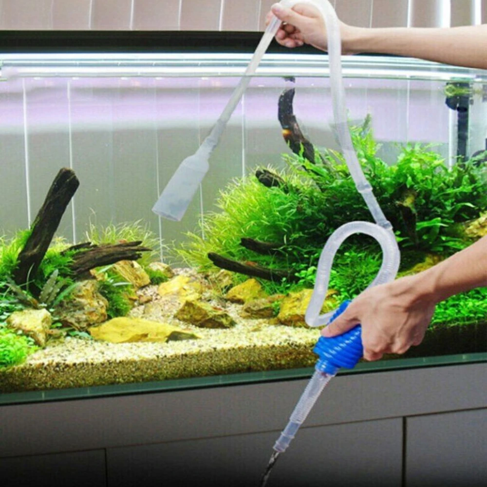 Aquarium Siphon Water Changer Fish Tank Water Pumping Pipe Vacuum Gravel Water Filter Cleaner Aquarium Cleaning Tool Accessories