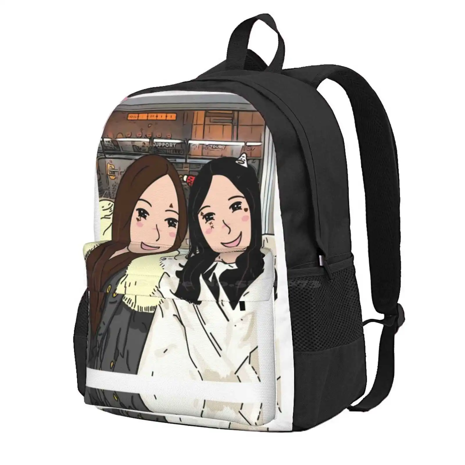 Maggie & Vivien Hot Sale Schoolbag Backpack Fashion Bags Friends Diy Birthday Halloween Cartoon Girls Nyc Train