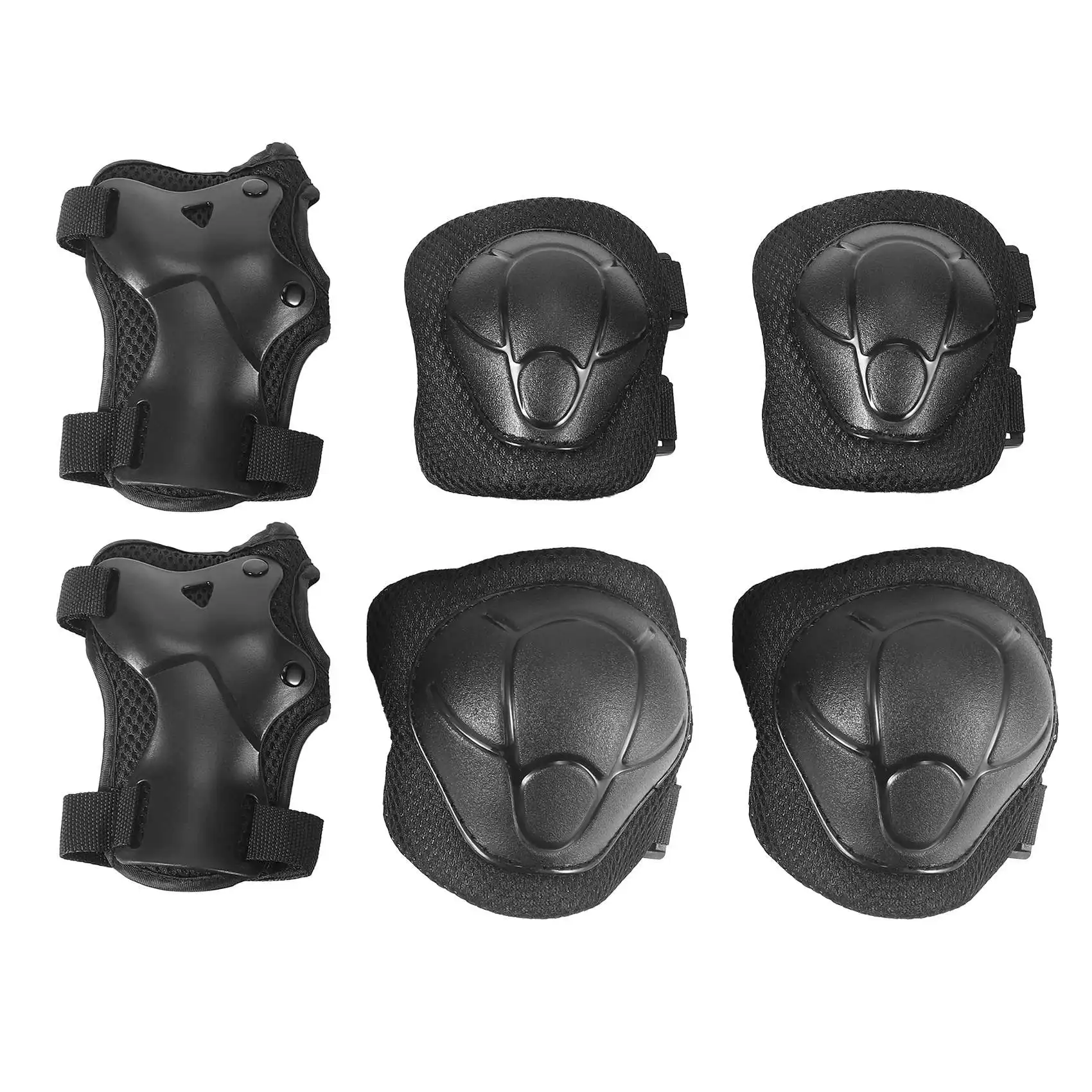 6Pcs Protective Gears Set Kids 3-7, Knee Elbow Pads Wrist Guards Child Safety Protector Kit for Cycling Bike Skating B