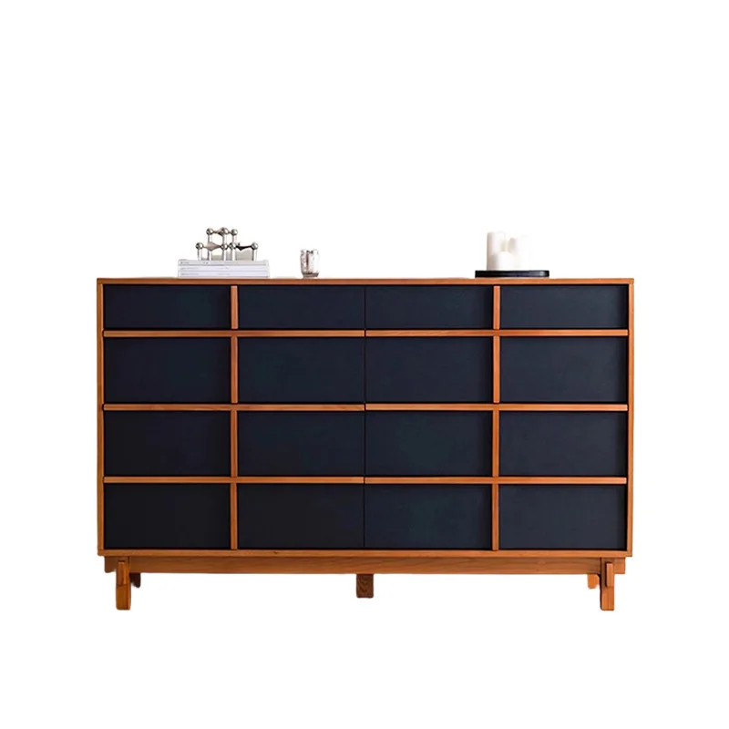 Solid wood chest against the wall Storage cabinet Storage drawer cabinet Bedroom