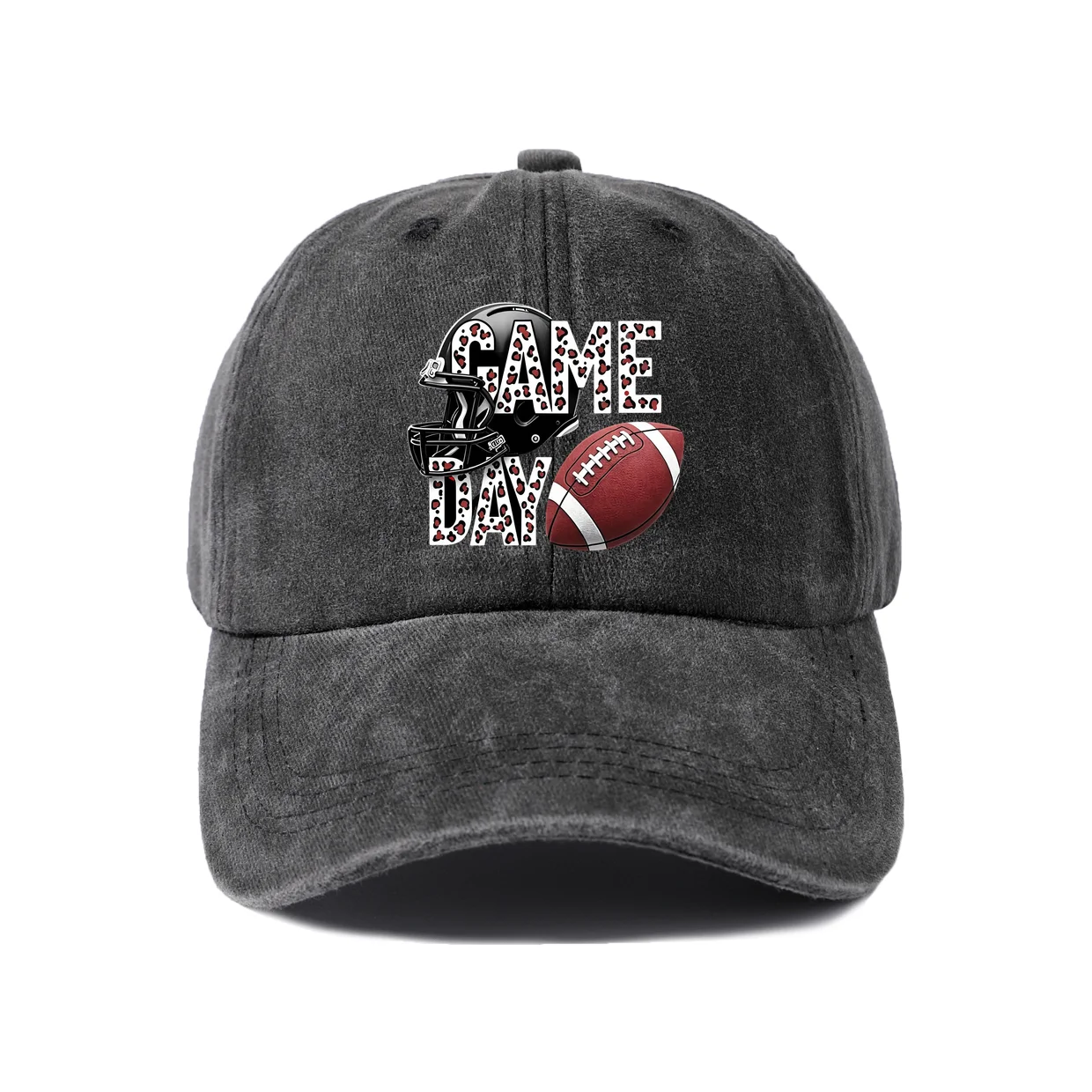 Football Fan Quote Graphic Baseball Cap, Vintage Washed Adjustable Unisex Dad Hat, Everyday Gift