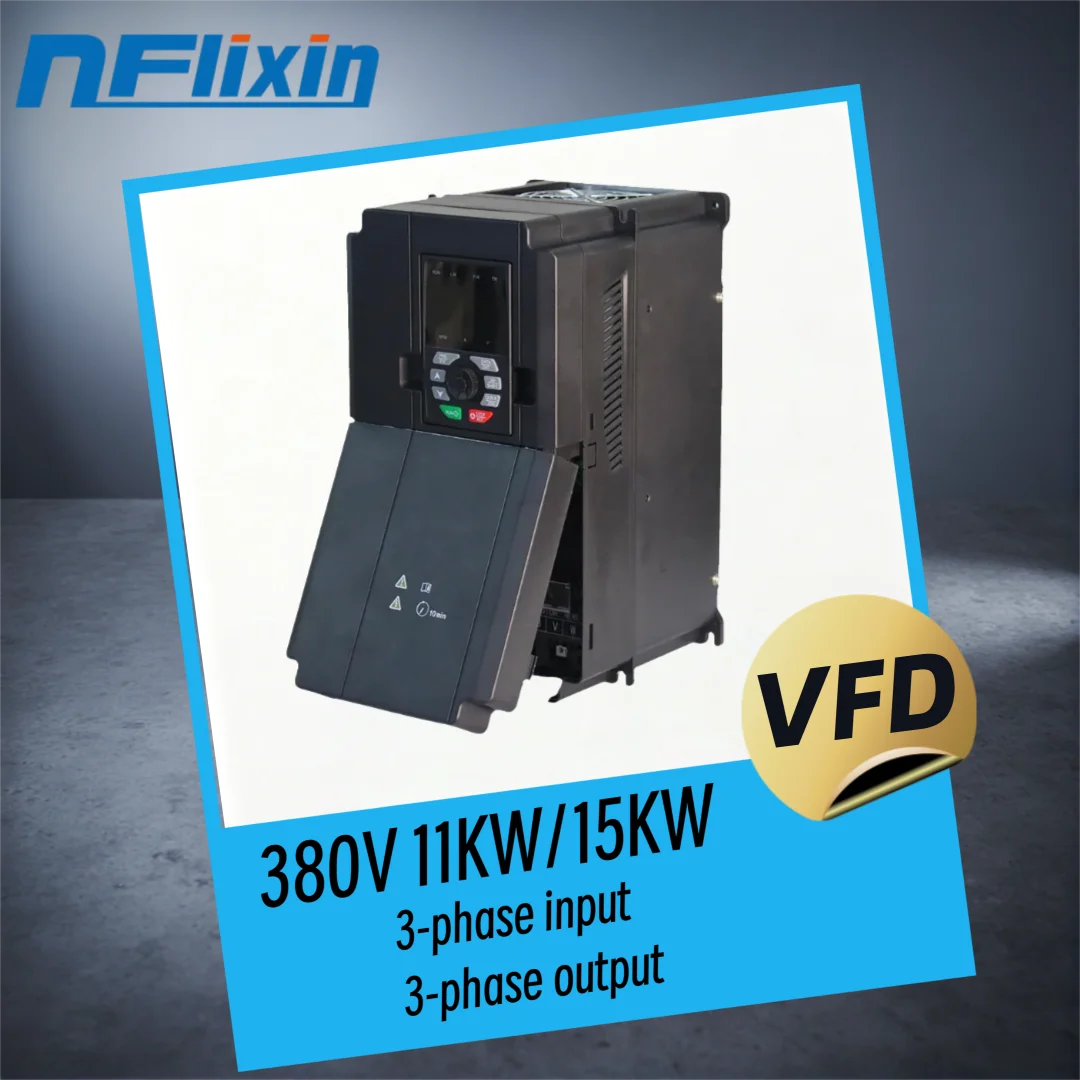 Variable Frequency Drive 11W 380V 3PH VFD Inverter Motor Speed Controller for Lathe & Asynchronous Motor