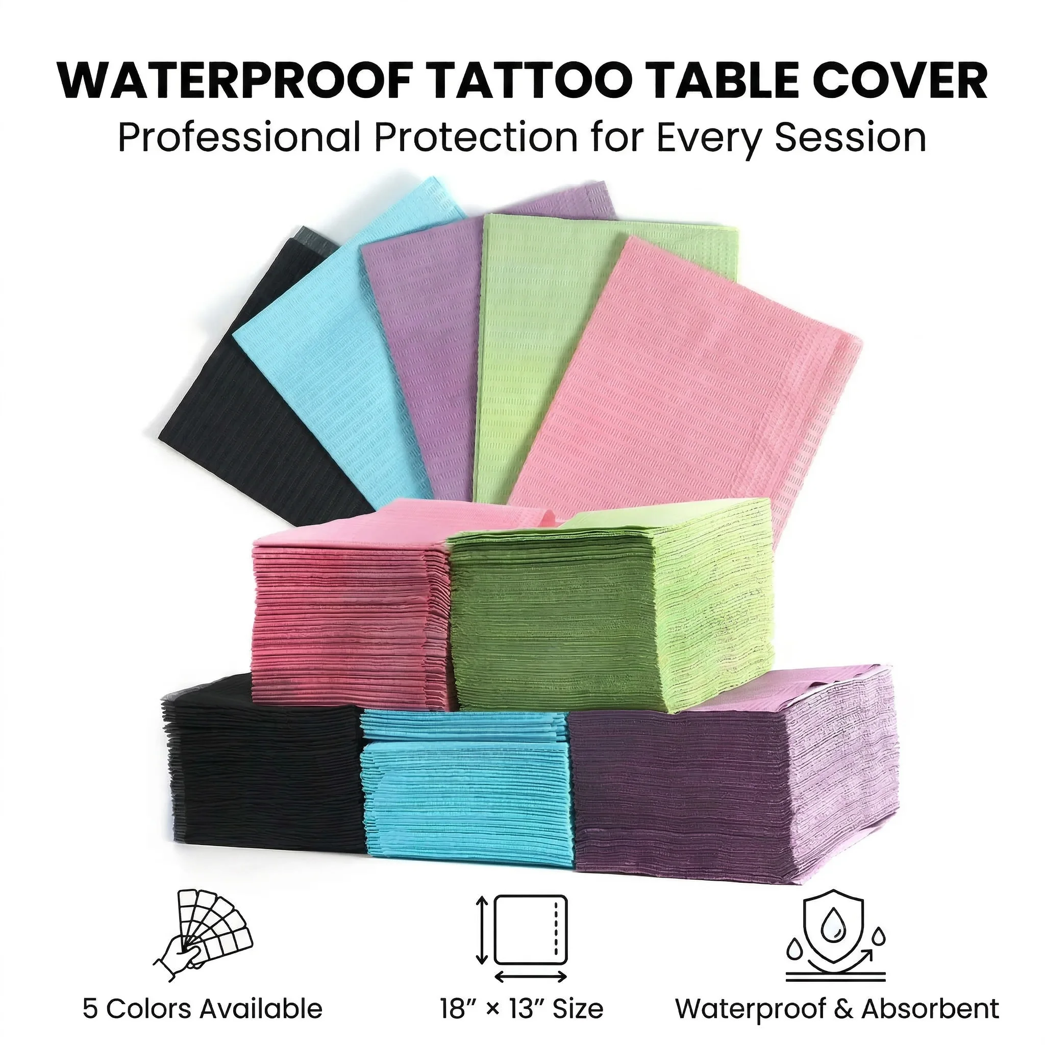 10/25/50/125Pcs Disposable Waterproof Tattoo Tablecloth Tattoo Table Cover Clean Pad Patient Dental  Tattoo Bibs Accessories