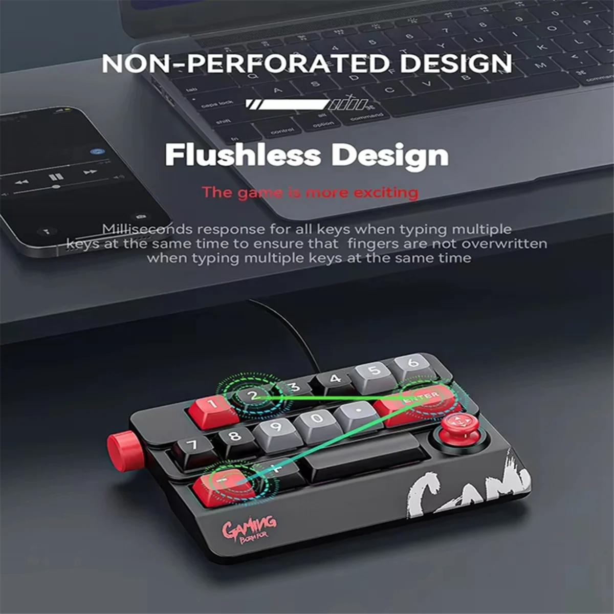 GOB-oPortable Joystick Mechanical Keyboard Full Hot Swappable Key RGB Backlight Wired Programmable Game Keyboard