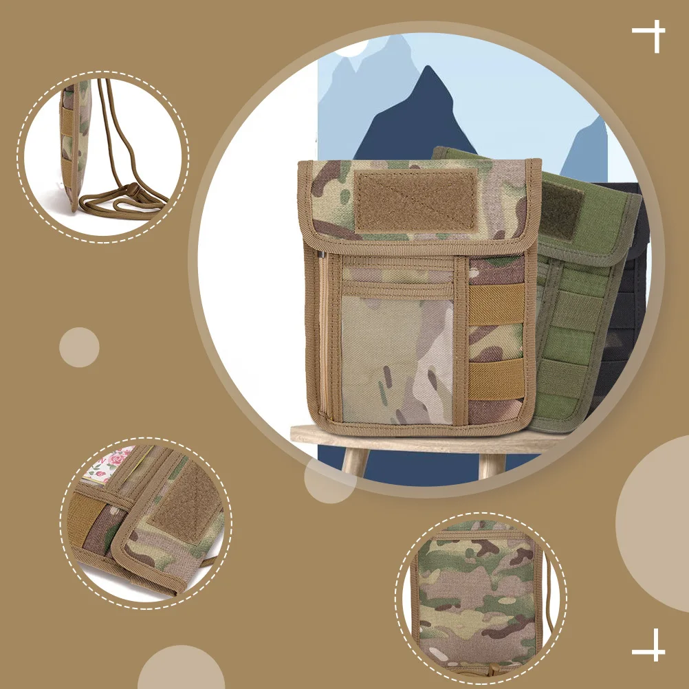 

1Pcs Camouflage Outdoor Cards Storage Pouch Portable Credential Bag Multi-Function Phone Pouch Wear-Resistant for Workout Hiking