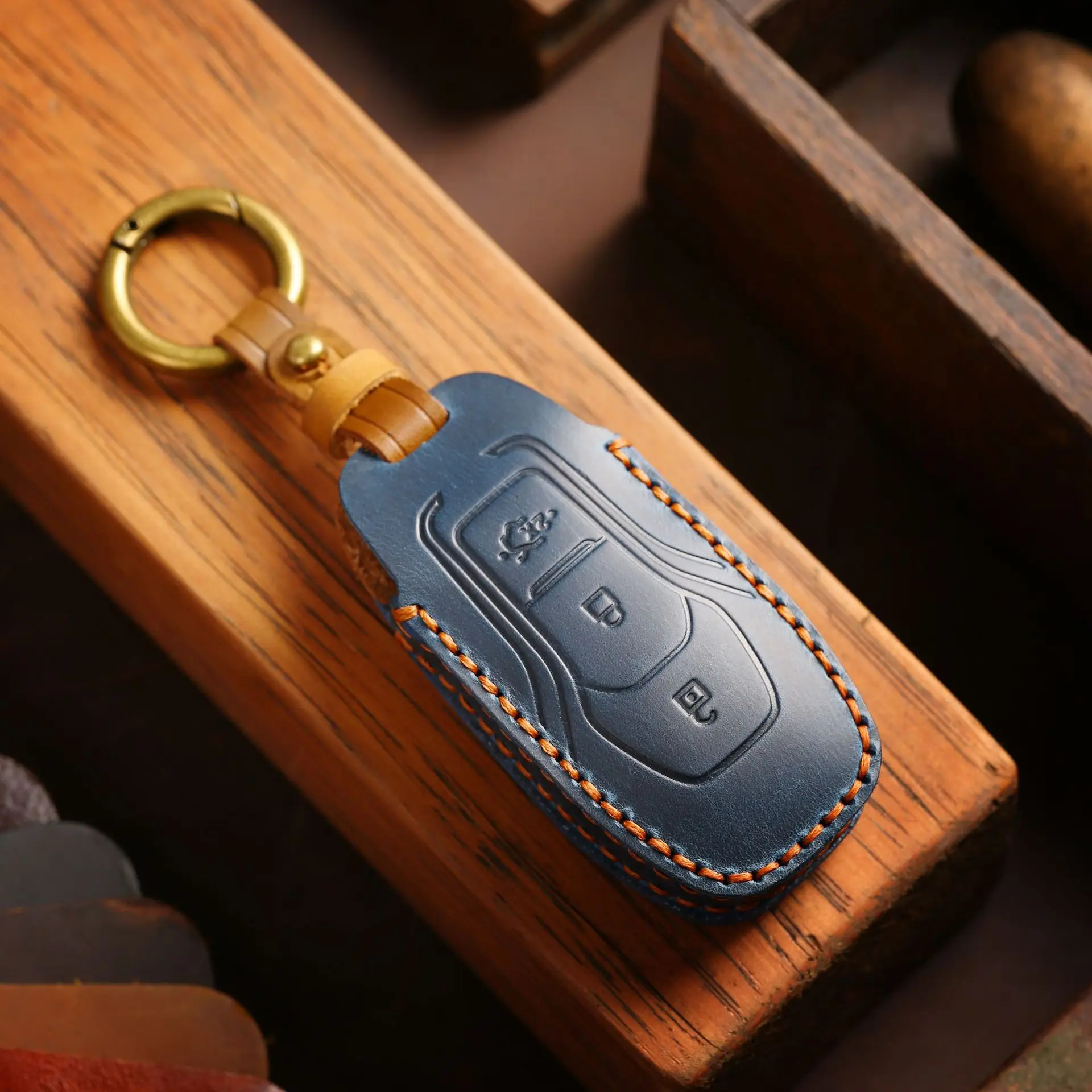 For Ford Forester Mondeo Wing Borui World Wild Horse Explorer Leather Keyset