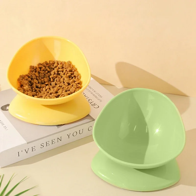 Cat Feeder Bowls Neck Protector Pet Cat Food Bowls Inclination Mouth Pet Feeding Drinking Cup Kitten Supplies