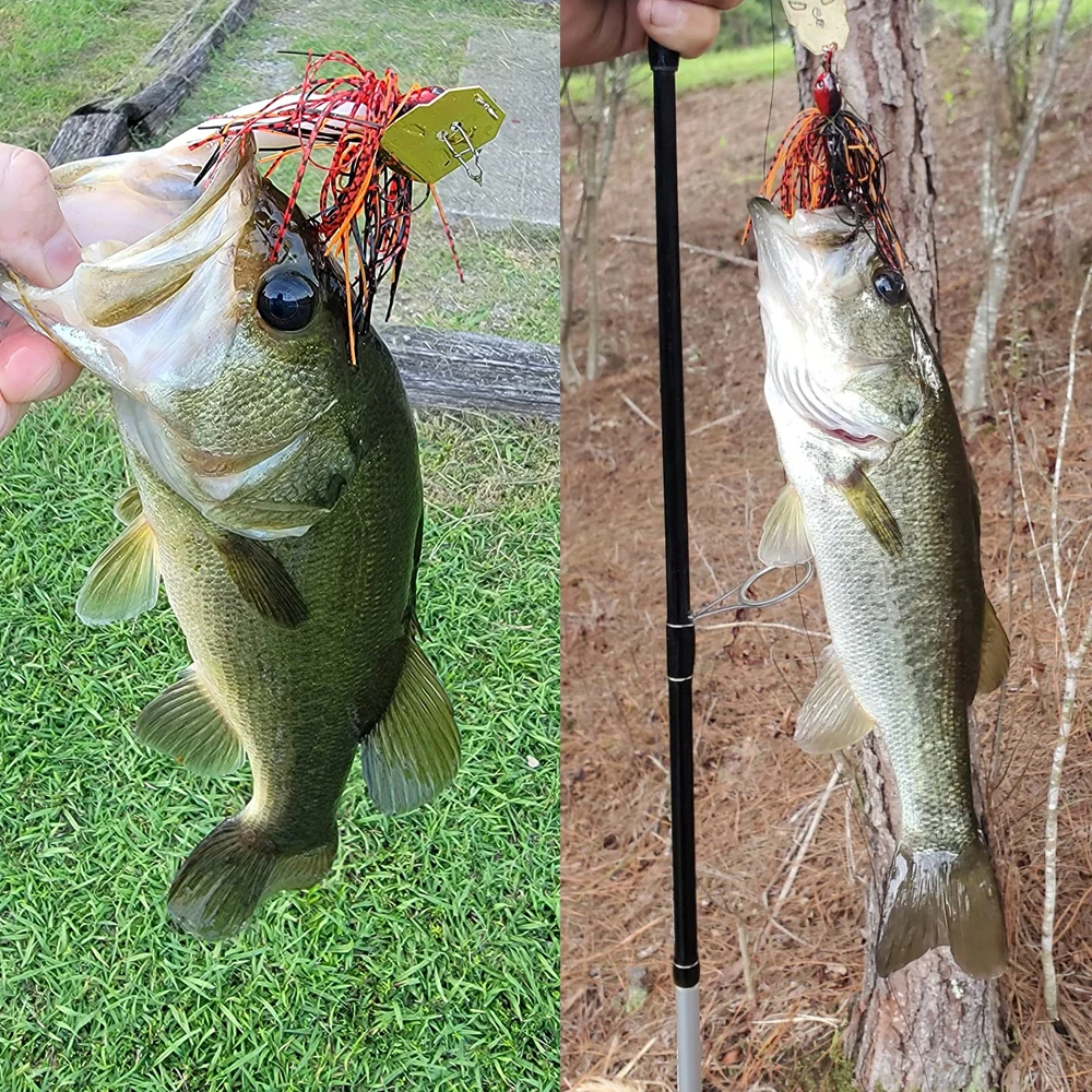 1-5Pcs Chatterbait 16g 19g Angeln Lockt Pesca Silikon Röcke Wobble Klinge Löffel Gummi Jig Kopf haken Draht Swimbait Spinner Köder – Detail 8