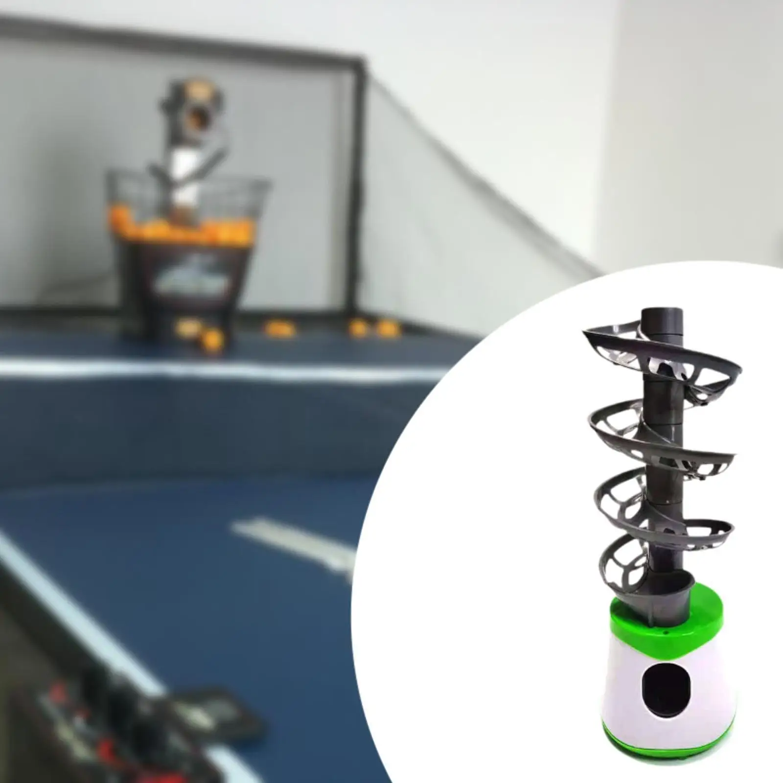 

Professional Ping Pong Balls Launcher Portable Table Tennis Trainer Equipment for Family Indoor Training Use