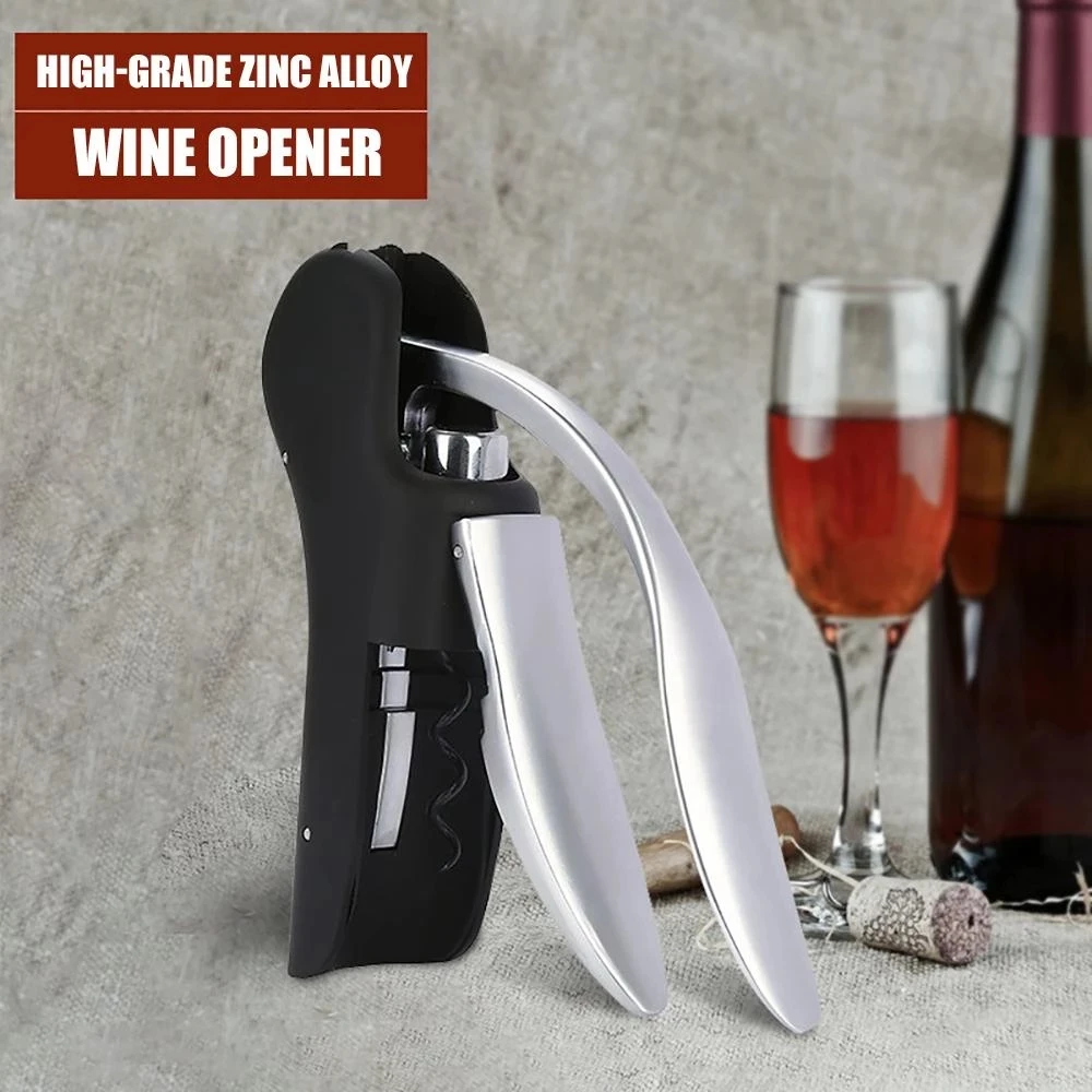 

1PC Vertical Lever Corkscrew Bottle Openers Foil Cutter Wine Tool Set Cork Drill Lifter Kit Wine Opener Bar Lever Corkscrew