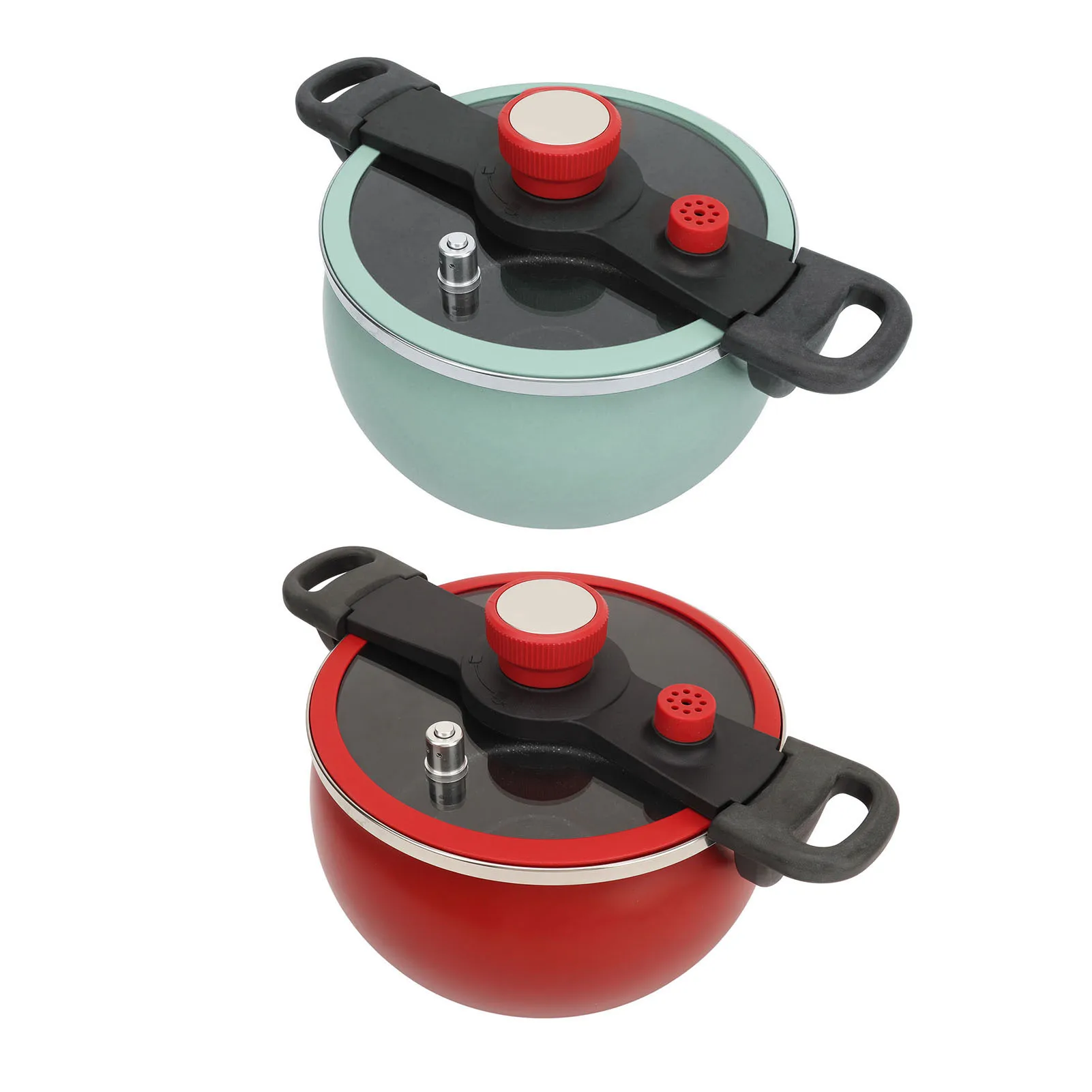 Micro Pressure Cooking Pot Pressure Soup Stew Pot 7L Multifunctional Flameproof Anti Stick Visual Pot Lid for Kitchen