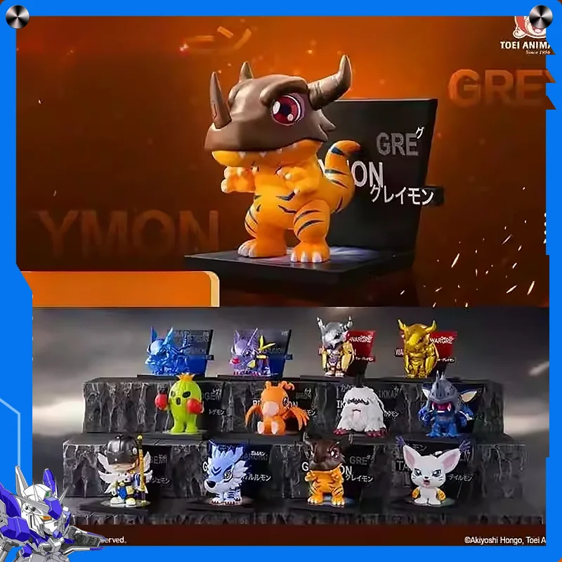

Digimon Adventure Action Figure Model Greymon Garurumon Tailmon Angemon Q-version Figures Refrigerator Sticker Series Original
