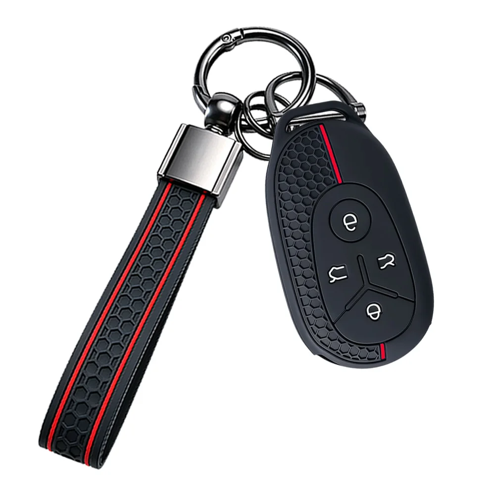 2026 Silicone Key Case Cover Holder For Geely GEOME Galaxy Light Star Wishes 2025 Exploration Youth Version Key Accessories