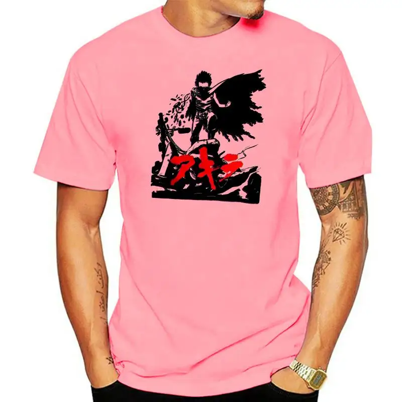 Vaporwave Akira Tetsuo Shima Synthwave T-shirt Round Neck Streetwear Man Cotton Plus Size Short Sleeve