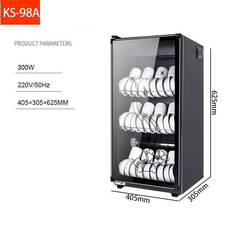 Desinfectie Kast Huishoudelijke Commerciële Verticale Dubbele Deur Kast Keuken Reiniging Hoge Temperatuur Serviesgoed Theekop Kom